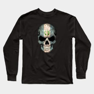 Guatemalan Flag Skull Long Sleeve T-Shirt